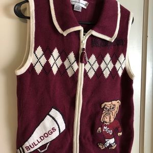 Vintage Mississippi State Argyle Sweater Small